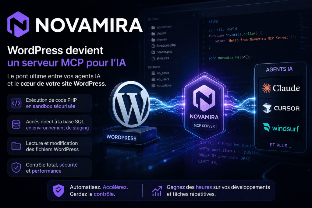 Novamira connecte WordPress à des agents IA via un serveur MCP